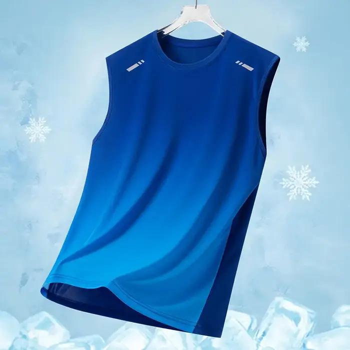 Gilet de course d'été pour hommes, réfléchissant contrasté, pour Jogging, sport, manteau sans manche