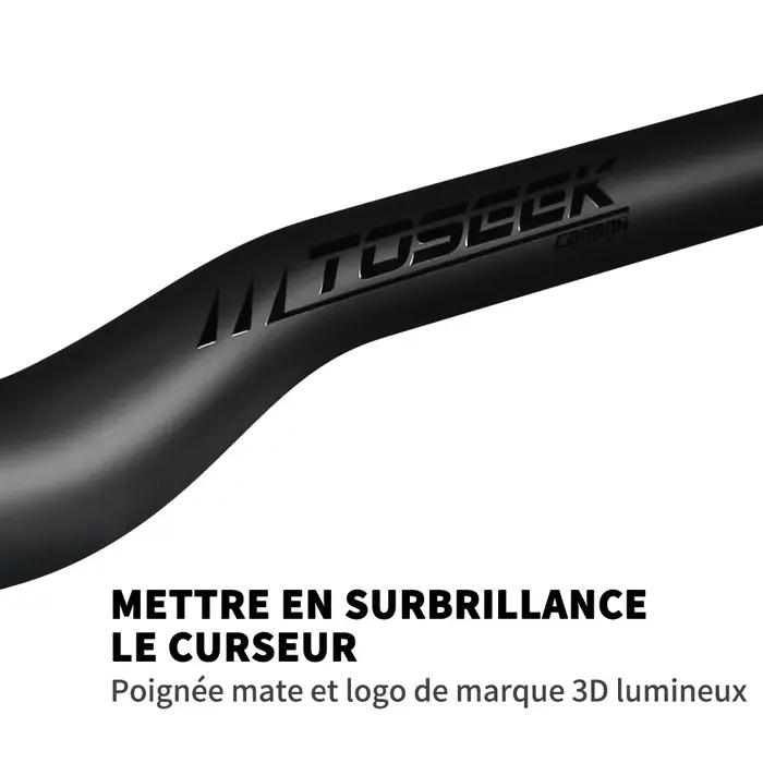 TOSEEK – guidon de vtt en carbone noir mat pour accessoires de vélo de montagne