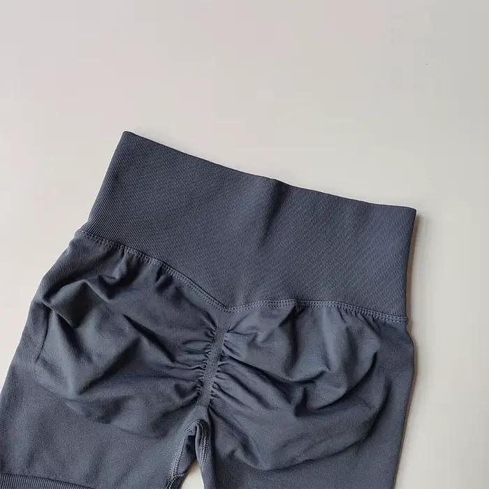 Short sport levage hanches pour femmes - Taille haute amincissant course séchage rapide