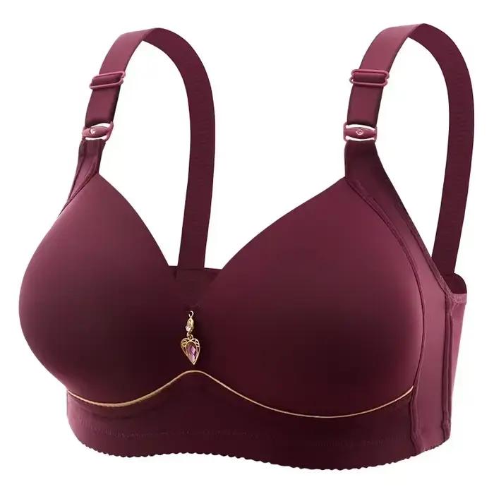 Soutien-gorge pour maman, sans anneau en acier, respirant, froncé, sous-vêtements pour dames, bonnet