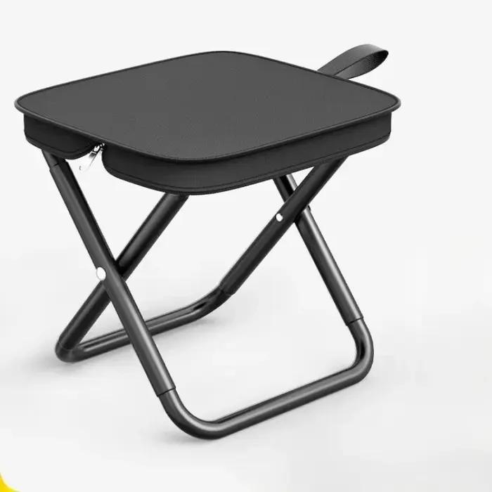 Chaise pliante multifonctionnelle portable, tabouret de pêche, ultra léger, extérieur, pique-nique,