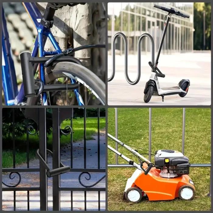Serrure de vélo antivol robuste en acier avec manille de câble de sécurité pour protection maximale usage quotidien randonnées et courses de cyclisme