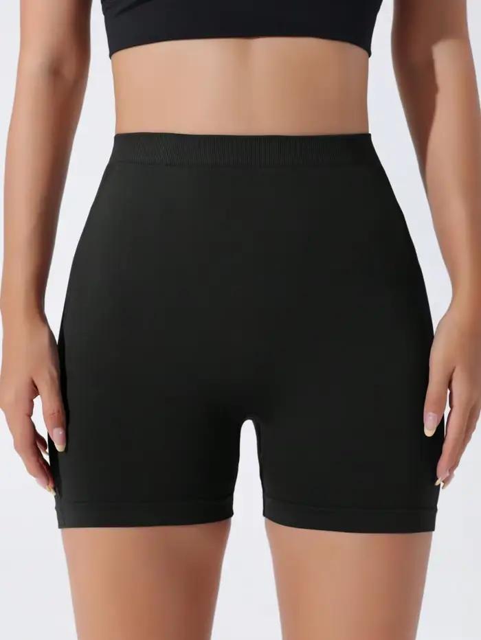 Short de yoga taille haute sans couture - Pantalon fitness pour serrage taille et levage hanches