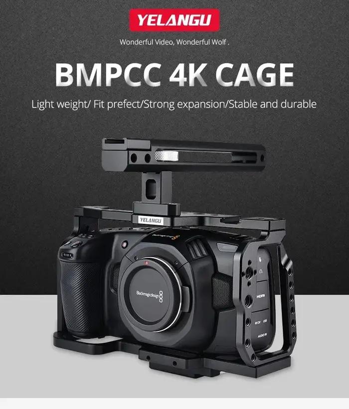Yelangu C9 Kit de plate-forme de Cage de caméra pour BMPCC 4K 6K en alliage d'aluminium plaque rapid