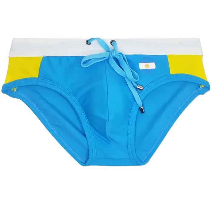 Slip de bain pour hommes Sexy natation court Sport nautique pantalons de plage maillot de bain drape