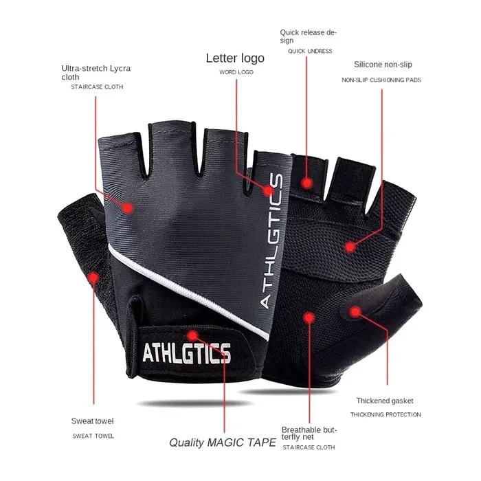 1 paire de gants de cyclisme respirants, gants de gymnastique d'entraînement pour hommes et femmes,