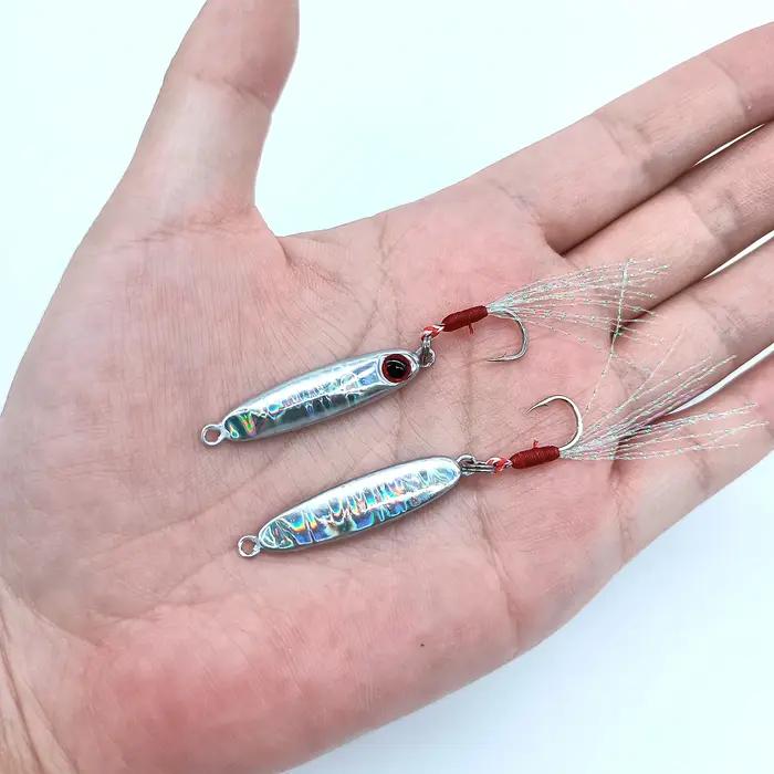 HOOFISH 1 pièces microjigging leurre de pêche 5.5g/32mm Mini gabarit appât Isca gabarit artificiel a