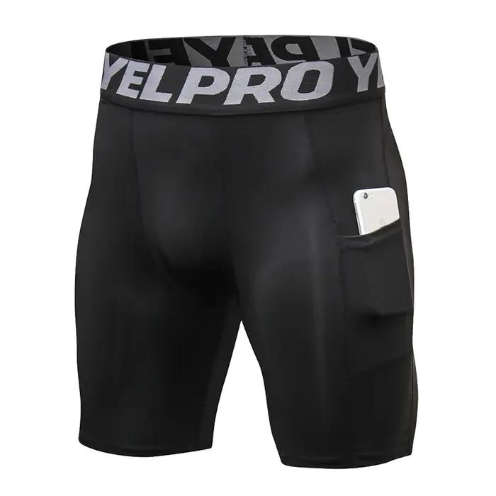 Short de Sport hommes Compression short de course avec poche séchage rapide entraînement short de Sp