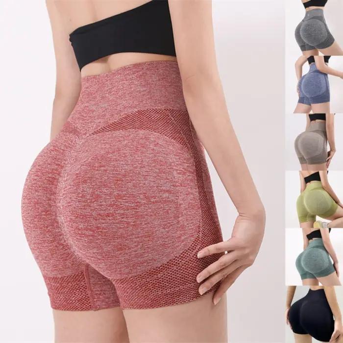 Femmes Yoga Shorts taille haute Shorts d'entraînement Fitness Yoga ascenseur bout à bout Fitness dam