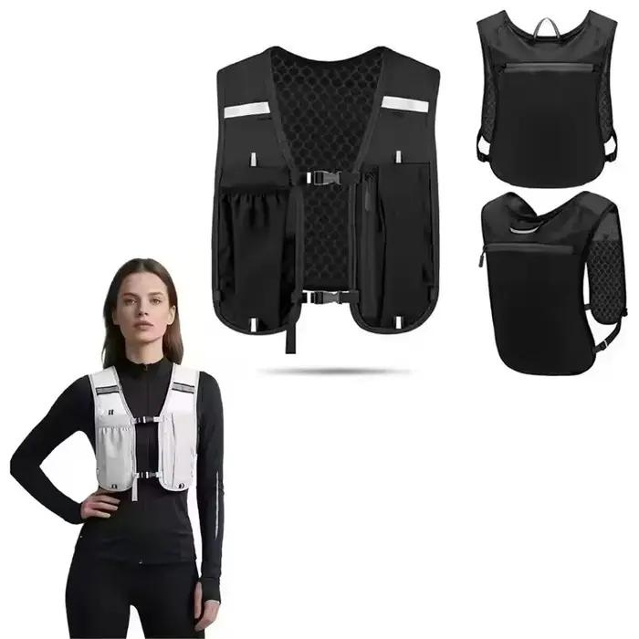 Gilet de sport, sac à dos de course, sac de poitrine léger pour la randonnée, le vélo, le marathon,