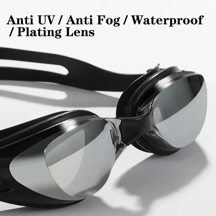 Placage myopie lunettes de natation professionnel étanche Anti-buée UV bouclier lunettes piscine Spo