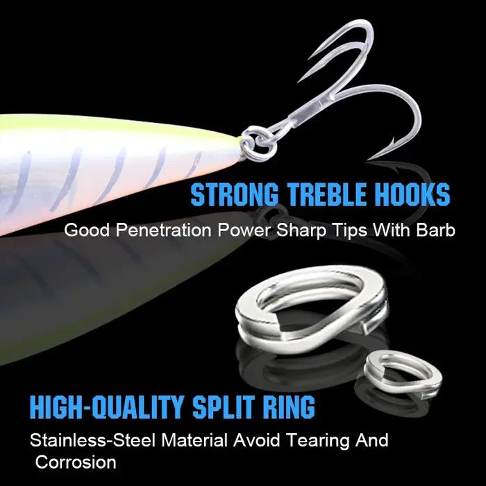 FJORD 90mm 31g Laser Miracle coulant vairon noir dur Triple crochet eau de mer eau salée SwimBait ar
