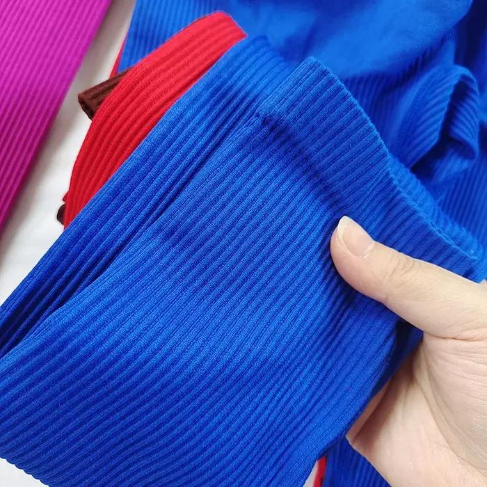 Leggings de yoga côtelés pour l'hiver et l'automne, taille haute, épais, pêche, pantalon d'entraînem