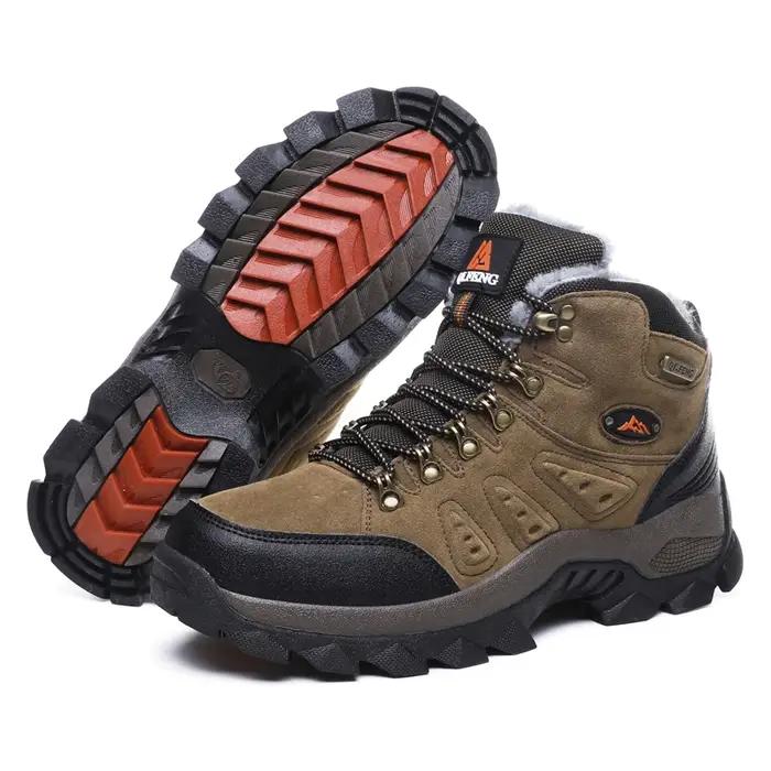 Bottes randonnée grande taille 48 homme - Antidérapant fourrure chaude - Plein air été hiver