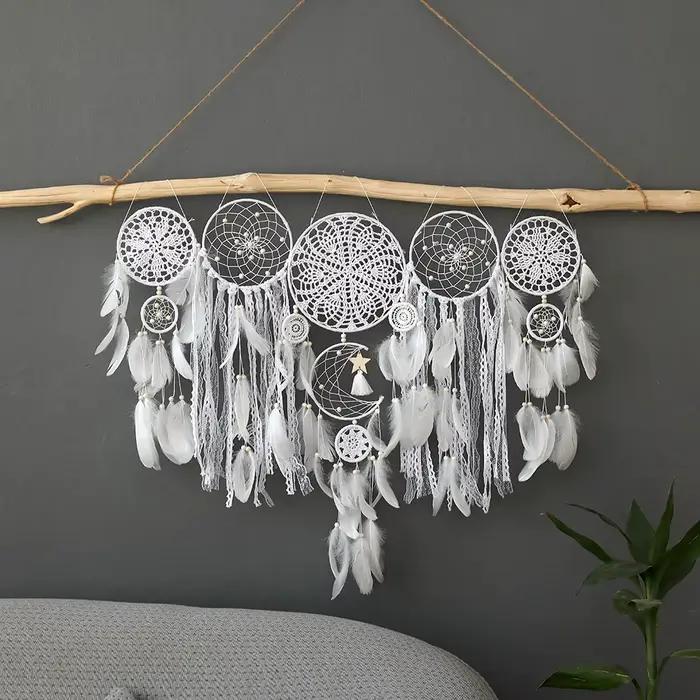 Attrape-rêves bohème pour chambre à coucher, décor de mariage et de Noël, grand mur de confection, o