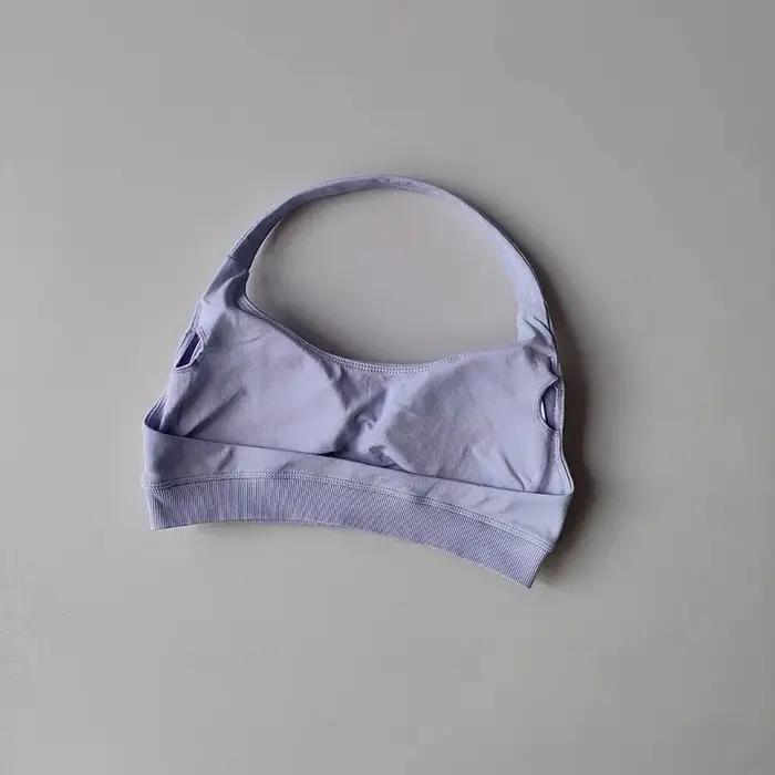 Soutien-gorge de sport pour femmes, résistant aux chocs, sans couture, col licou, haut soutien, Push