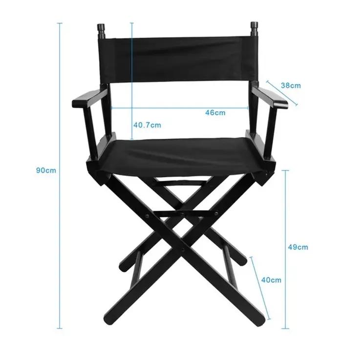 SELENS-Chaise Pliante Portable en Bois Massif, Équipement de Réalisateur, Chaise de Maquillage en To