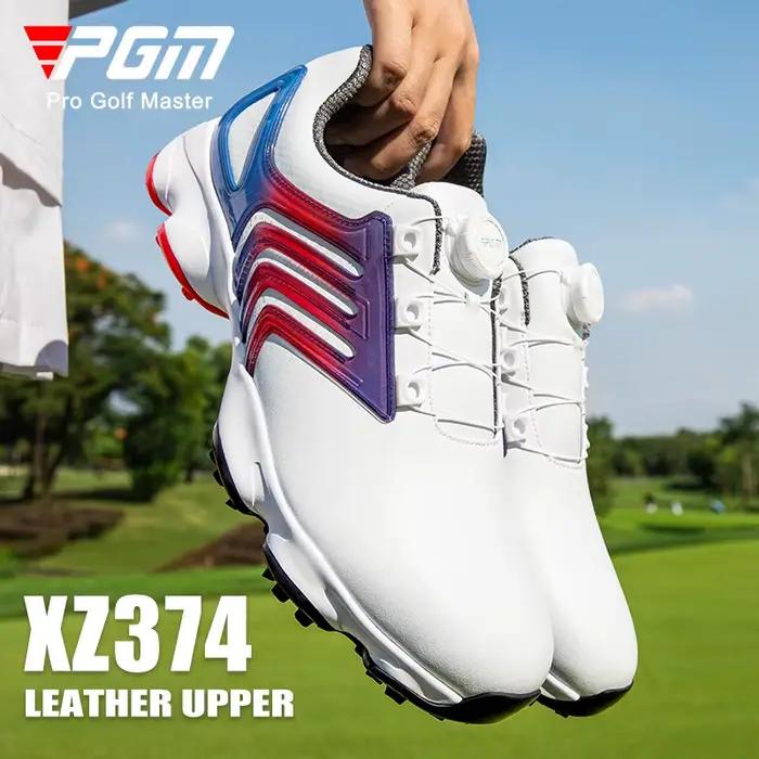 Chaussures de golf imperméables été mode - Espadrilles décontractées laçage rapide antidérapant hommes XZ374