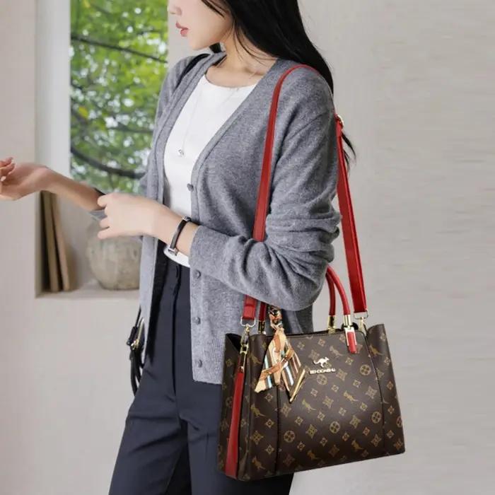 Sac à main en cuir de qualité supérieure pour femme, sacs à main de luxe de créateur imprimés, sacs
