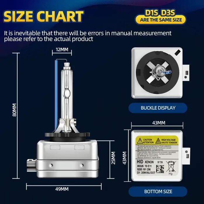 Radsun 2 pièces D1S D2S D3S D4S phare au xénon HID ampoules de voiture 35W D1 D2 D3 D4 phare 4300K 6