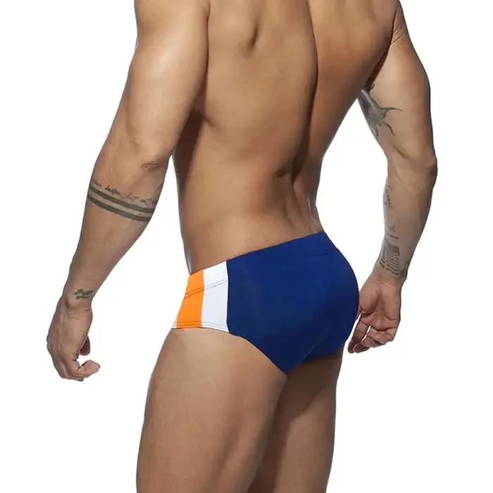 Maillots de bain pour hommes épissage slip de bain taille basse natation tronc court Sport pantalons