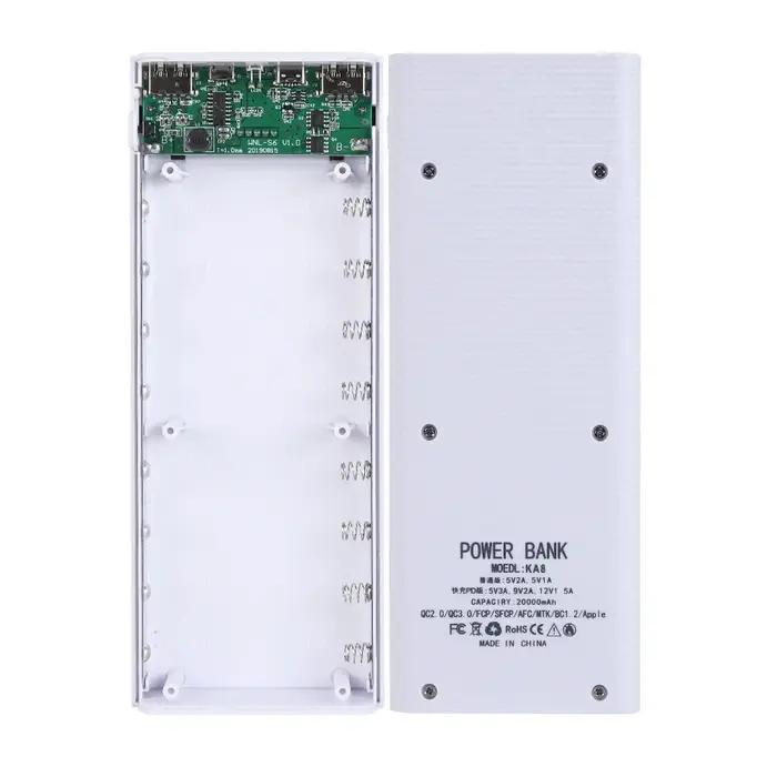 8X18650 double USB batterie externe coque Micro USB Type C 5V 4.5A boîtier de bricolage boîte de sto