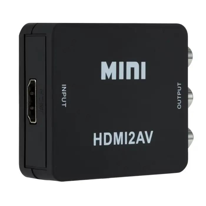 Grwibeou – convertisseur HDMI vers RCA 1080P, boîtier vidéo AV/CVSB L/R HD 1920x1080, HDMI2AV, prise