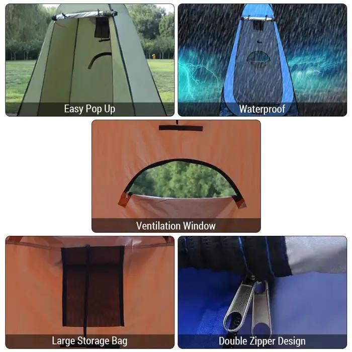 Tente de confidentialité Pop Up, tente de douche, Camping en plein air, salle de bain, toilettes, te
