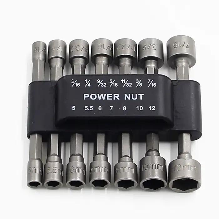 Jeu d'outils d'insertion de tournevis à poignée hexagonale, extension de douille, pneumatique, injus