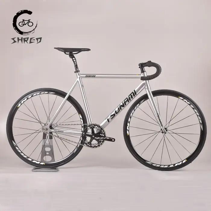 TSUNAMI-Vélo de Course SNM100 Fixie Partners, Vitesse Unique, Cadre en Aluminium 700C, Pièces de Cyc
