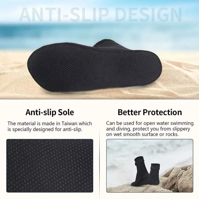 Chaussettes en néoprène 3mm pour volley-ball plage football plongée natation surf apnée pêche pataugeoire kayak rafting confort protection sportifs activités extérieures