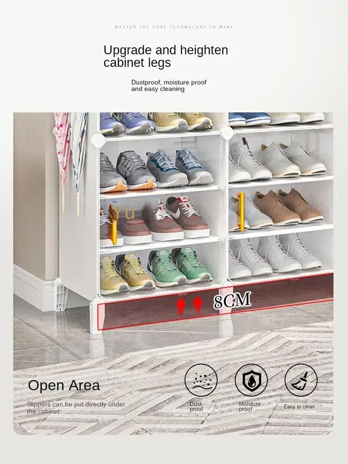 Meuble à chaussures T1 pour salon, meuble de couloir de maison moderne, étagère de rangement pour ch