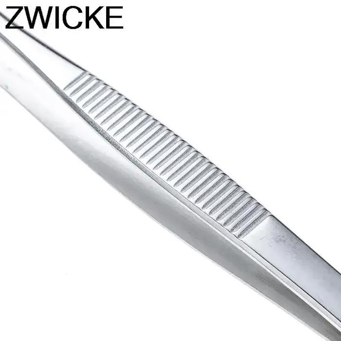 Pincettes médicales anti-avertissement en acier inoxydable 430, pinces longues et droites, 12.5cm-30