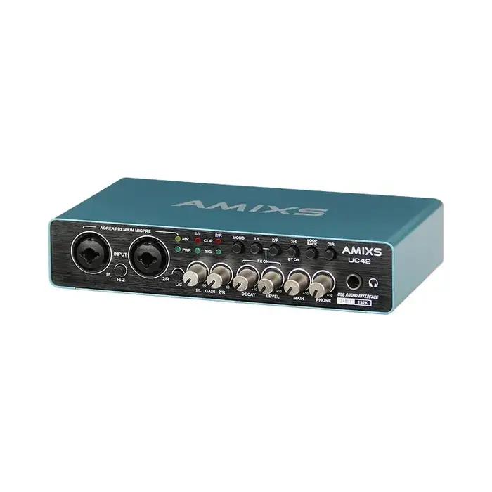 AMIXS UC42 Interface Audio pour Enregistrement Ordinateur Lecteur Gratuit USB Carte Son Externe pour