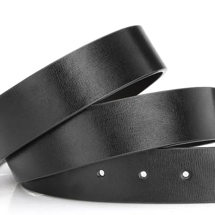 Nouveaux hommes ceintures en cuir PU ceintures Double face hommes mode sans boucle ceintures de haut