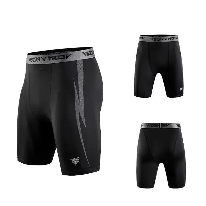Short compression homme noir sportif - Spandex running athlétique sous-vêtement performance