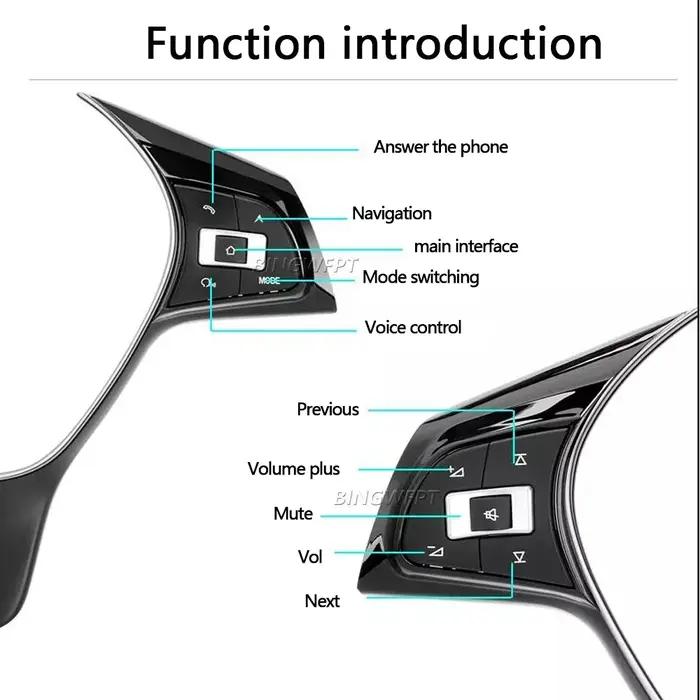Bouton de téléphone de commutateur Audio multifonction modifié pour VW Polo Golf 2014 – 2019, bouton