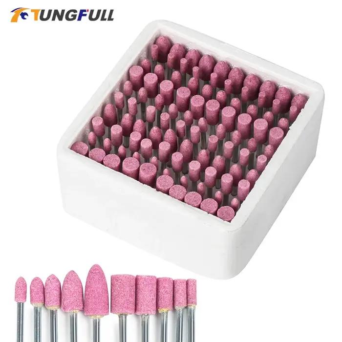 100 pièces/ensemble perceuse tête de meulage outil assortiment de pointe montée en céramique pour Dr