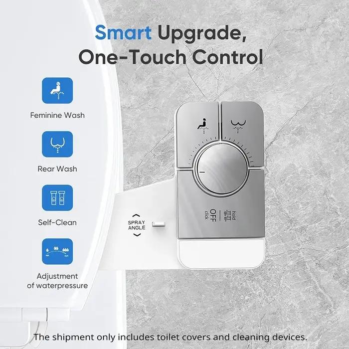 Accessoire de bidet pour siège de toilette, angle réglable, double buse, auto-nettoyant, bidet non é
