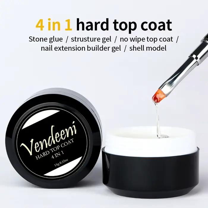 Vendeeni 4 en 1 multifonction couche de finition Gel vernis UV Poly Extension Gel constructeur renfo