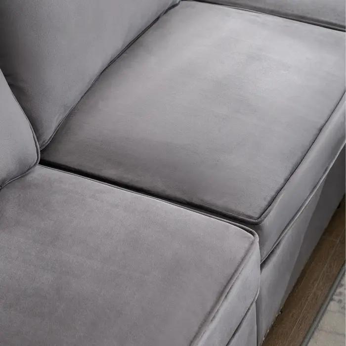 HORGgland-Canapé convertible en forme de L en U, canapé confortable, canapé modulaire, 4 places, 3 o