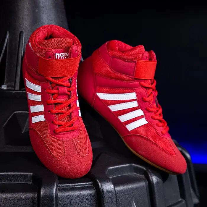GINGPAI chaussures de lutte d'entraînement hommes femmes chaussures de boxe de Fitness maille respir