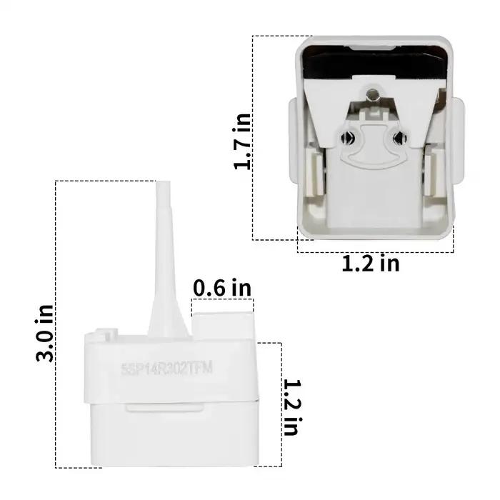 W 10613606 Relais de démarrage et condensateur de compresseur de réfrigérateur pour Whirlpool Kitc