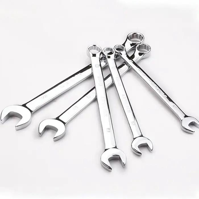 Clé à cliquet à extrémité ouverte en fleur de prunier à double usage, clés combinées 6MM-32MM, coupe