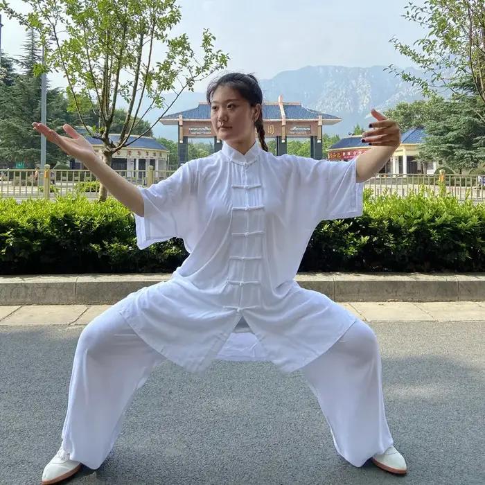 Uniforme chinois Tai Chi en coton, vêtements Wushu Kung Fu pour enfants et adultes, costume Wing Chu