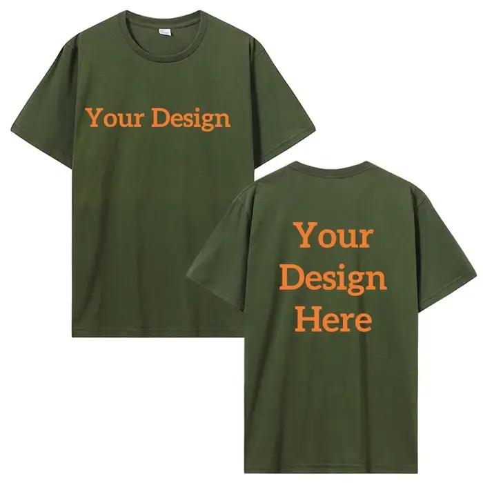 T-shirt en coton pour homme, personnalisez votre design ici, texte personnalisé, ajoutez votre propr
