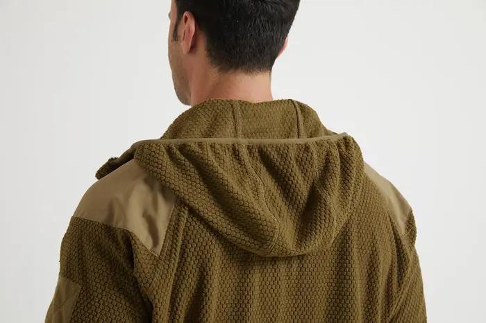 Veste tactique militaire en polaire pour homme, coupe-vent thermique à col montant, manteau de sport