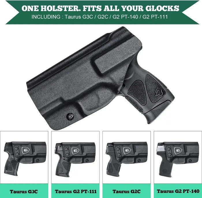 Étui personnalisé pour pistolet Taurus G2C G3C Millennium PT111 G2 PT140 étui IWB Kydex son de clic sacs main gauche droite accessoire de sécurité sport élégance sécurité quotidienne