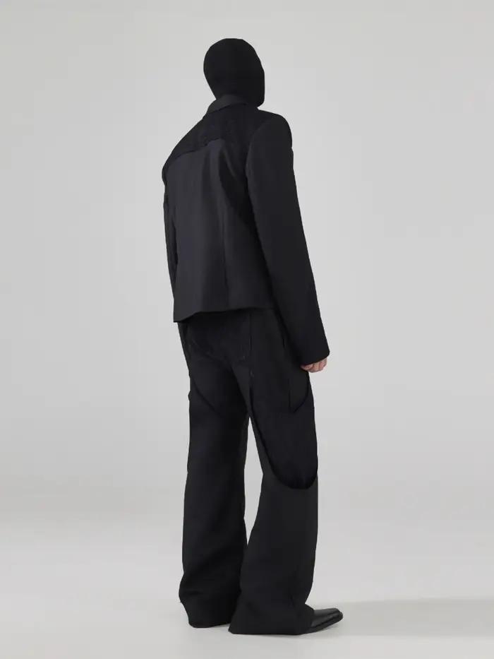 Mauroicardi automne court noir ajusté asymétrique Blazers pour hommes épaulettes bouton unique éléga