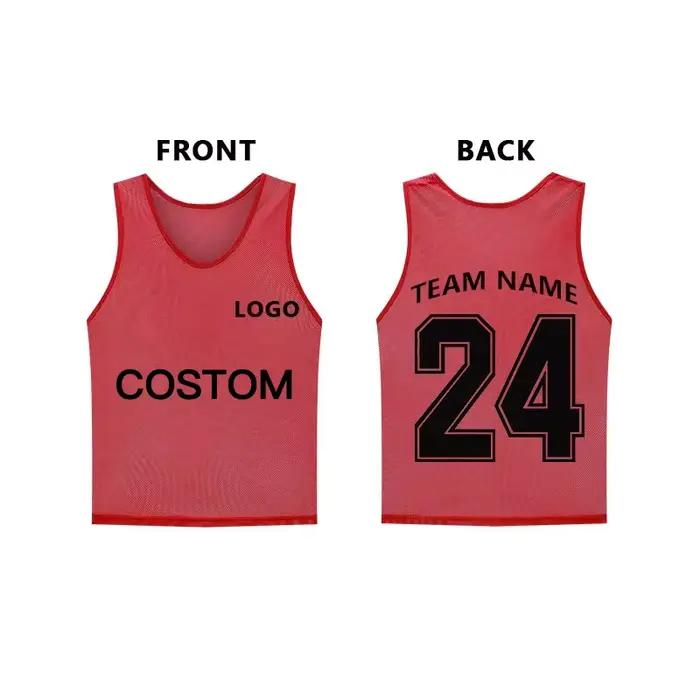 Gilets de football pour enfants et adultes matériaux respirants séchage rapide pour entraînement matchs et tournois amicaux occasions spéciales